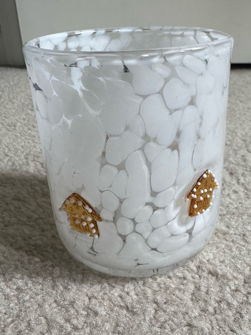 Anthropologie Nesting Grace Festive Confetti Icon Juice Glass Gingerbread